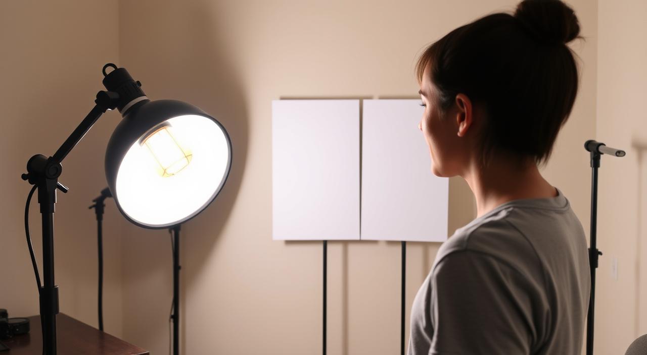 iluminação barata para fotos em casa